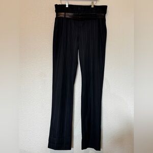 RtA Black High-Waisted Wide-Leg Trousers